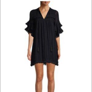 Allison New York Black Embroidered Shift Mini Dress Size Sm